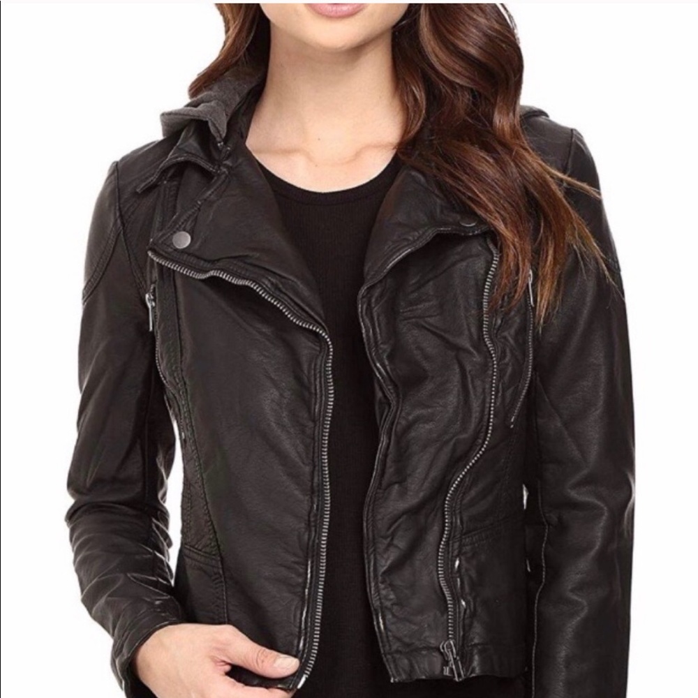 ABERCROMBIE & FITCH XS BIKER LEATHER JACKET